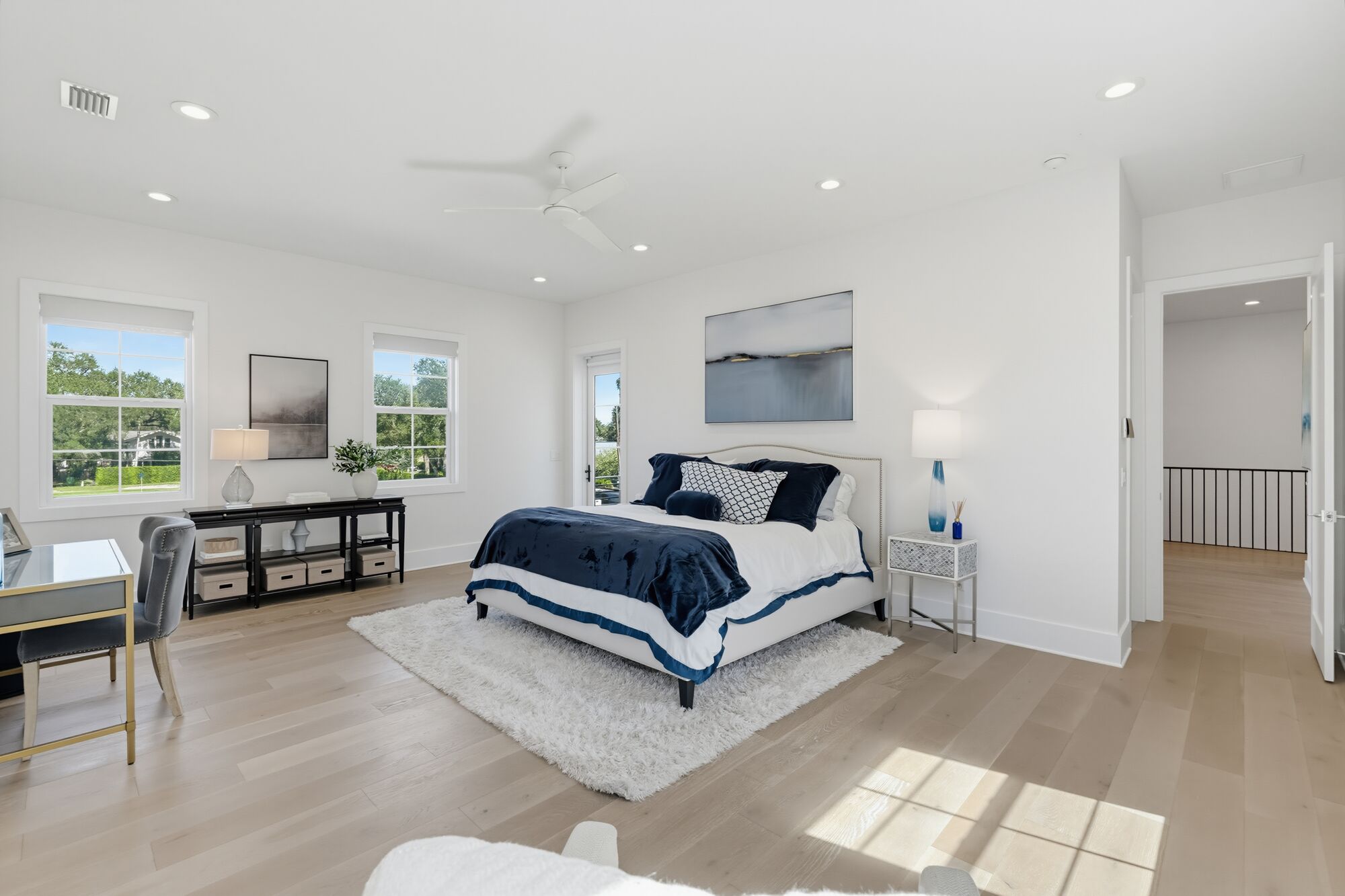 Bright primary bedroom